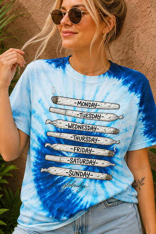 Week of Joints Blue Tie Dye Tee