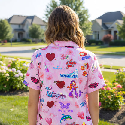 Y2K Pink Pop Icons Hawaiian Shirt