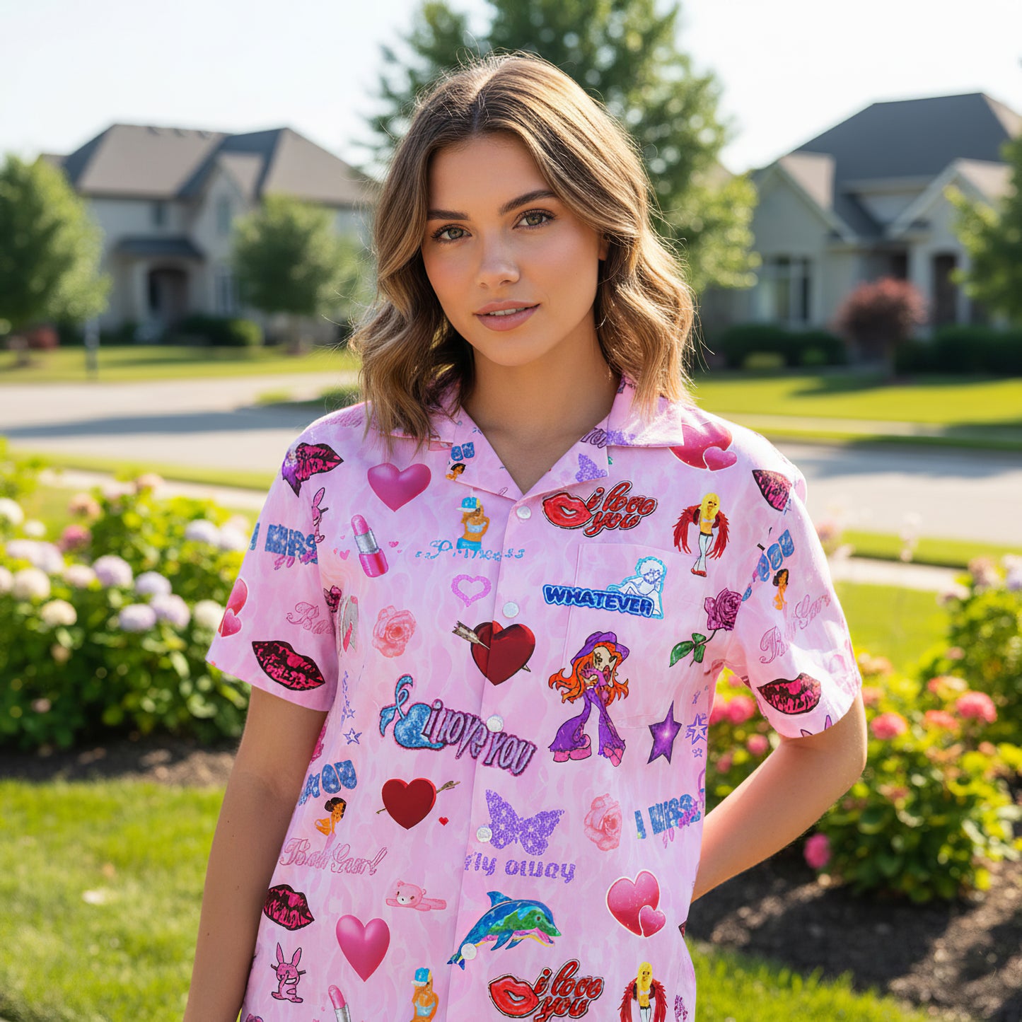 Y2K Pink Pop Icons Hawaiian Shirt