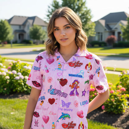 Y2K Pink Pop Icons Hawaiian Shirt