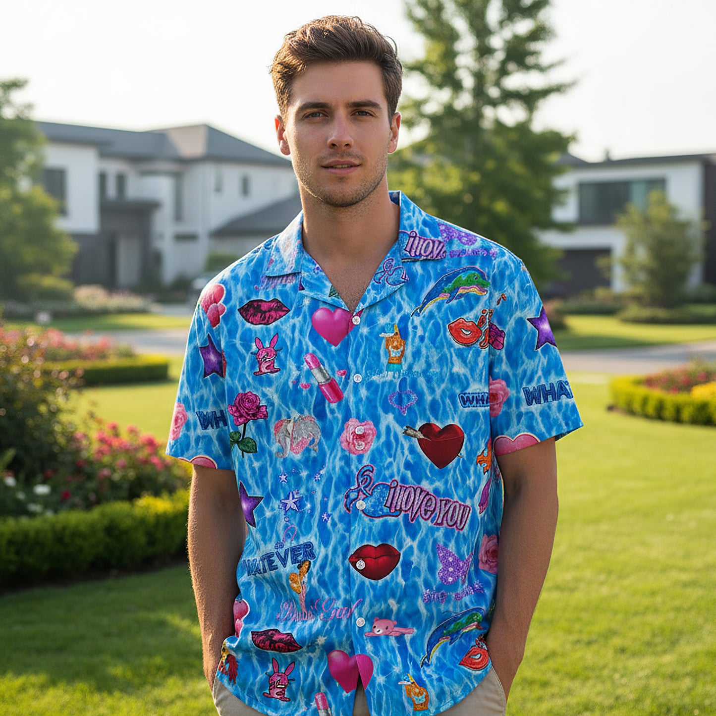 Y2K Pool Party Pop Icons Hawaiian Shirt