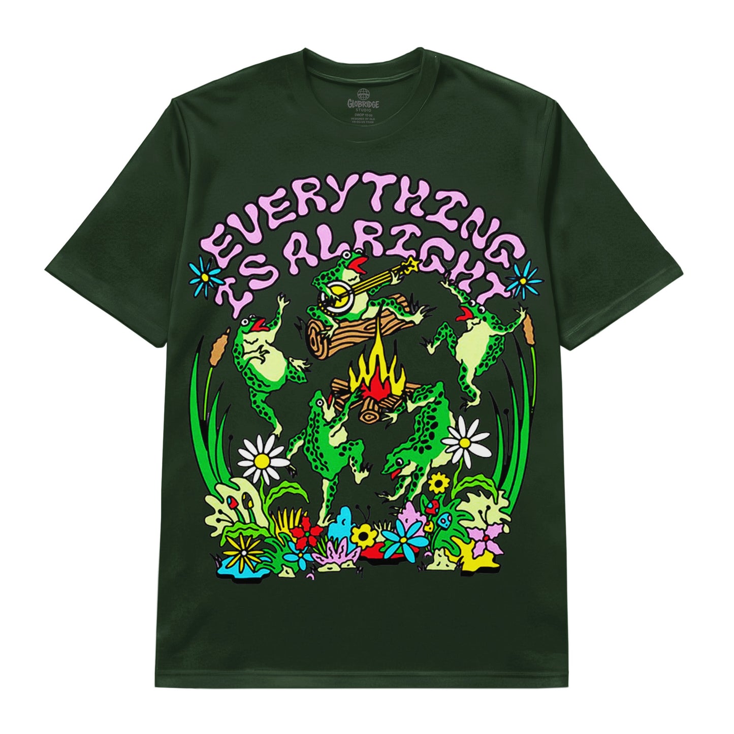 Psychedelic Frog Campfire Tee