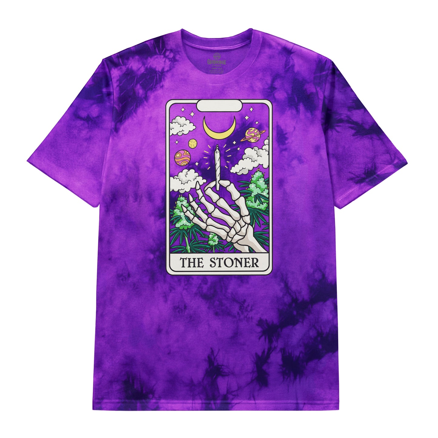 The Stoner Tarot Purple Tie-Dye T-Shirt