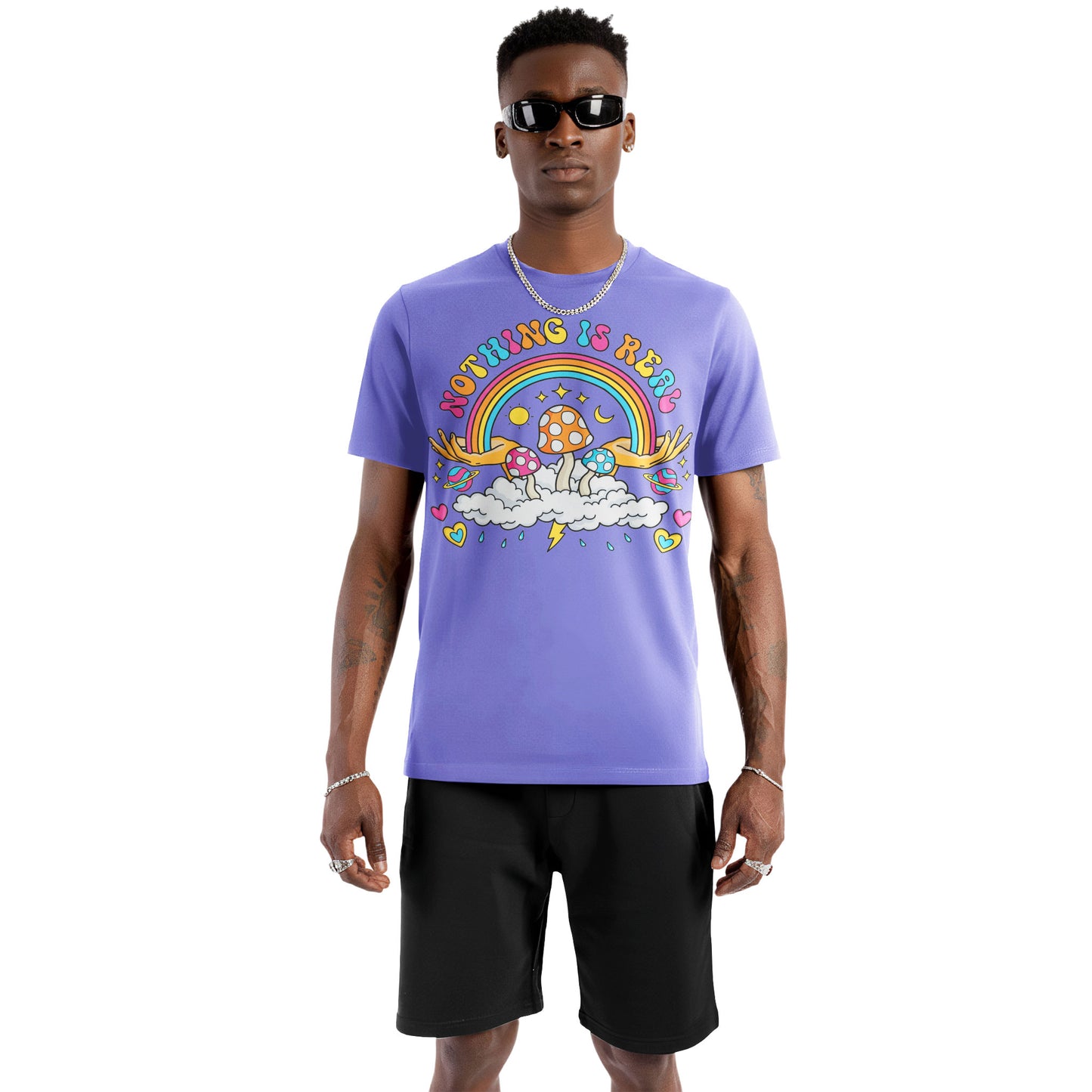Nothing Is Real Rainbow Mushroom T-Shirt