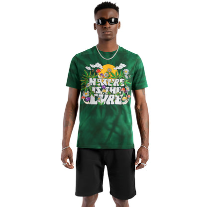 Nature Is the Cure Green Tie-Dye T-Shirt